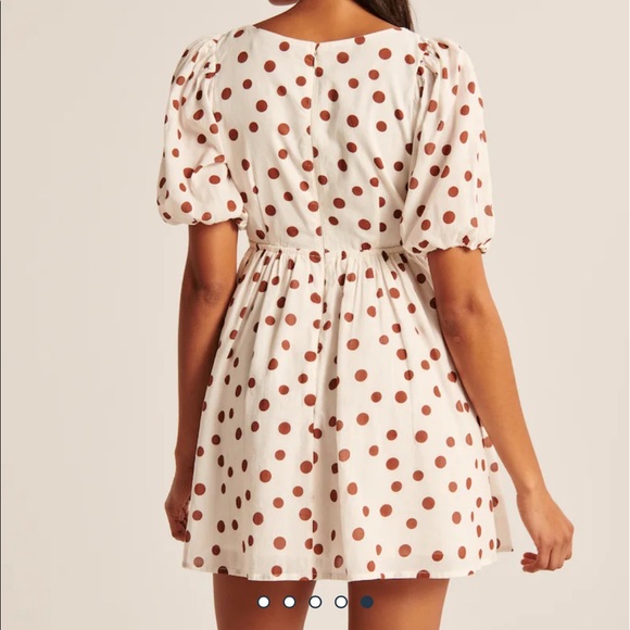 🌸SOLD🌸 Cinch-Front Cotton Texture Mini Dress - Picture 5 of 5